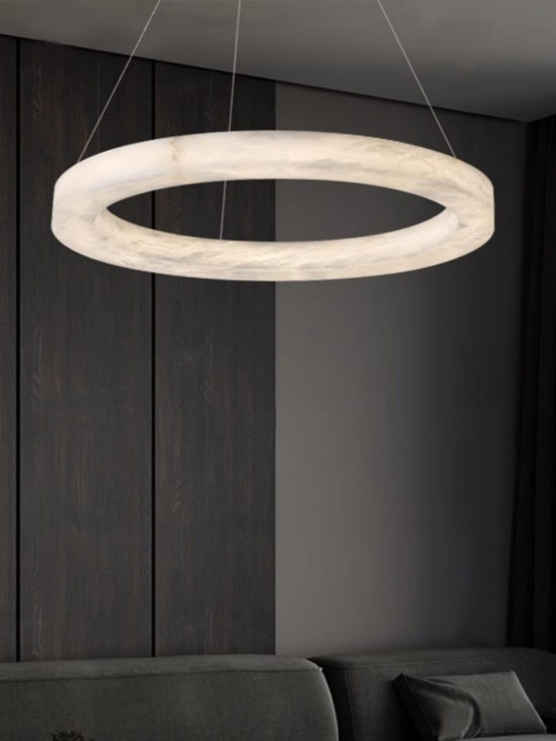 Alabaster Ring Chandelier-DWHOME