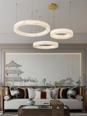 Alabaster Ring Chandelier-DWHOME