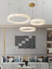 Alabaster Ring Chandelier-DWHOME