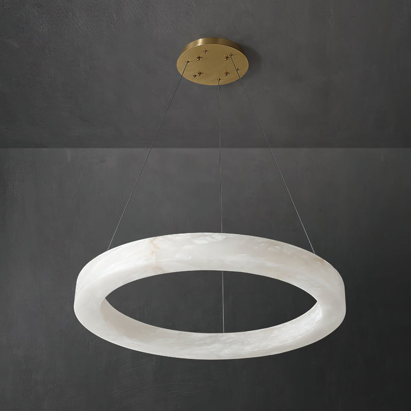 Alabaster Ring Chandelier-DWHOME