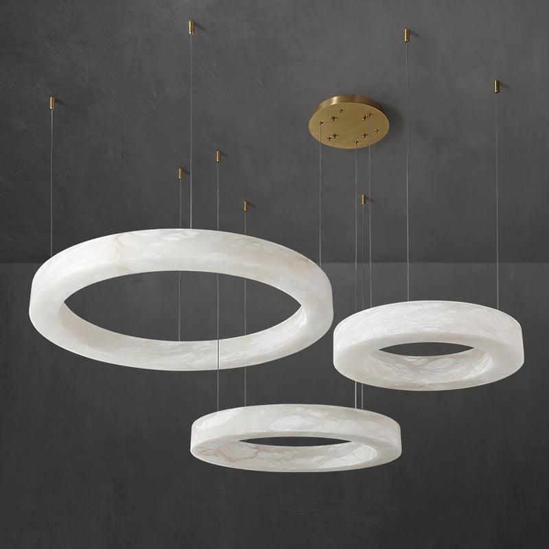 Alabaster Ring Chandelier-DWHOME