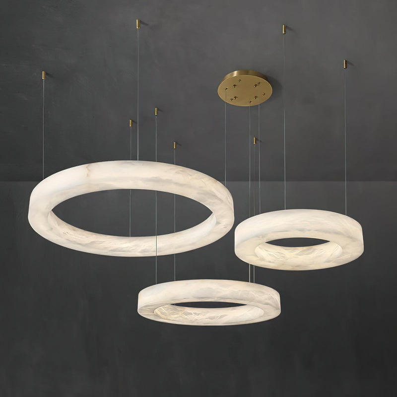Alabaster Ring Chandelier-DWHOME