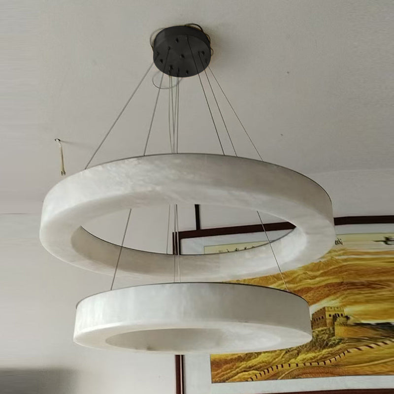 Alabaster Ring Chandelier-DWHOME