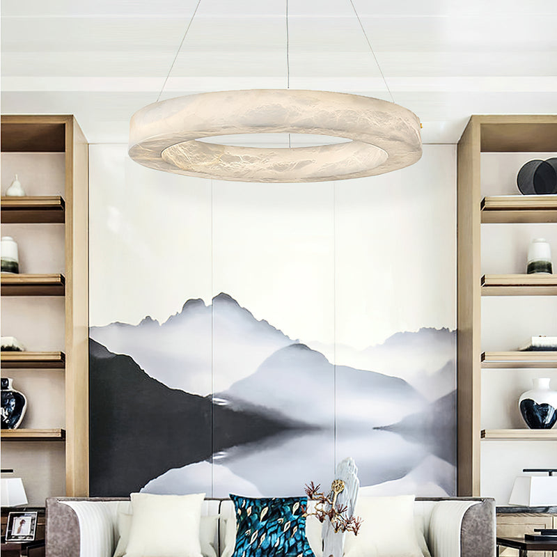 Alabaster Ring Chandelier-DWHOME