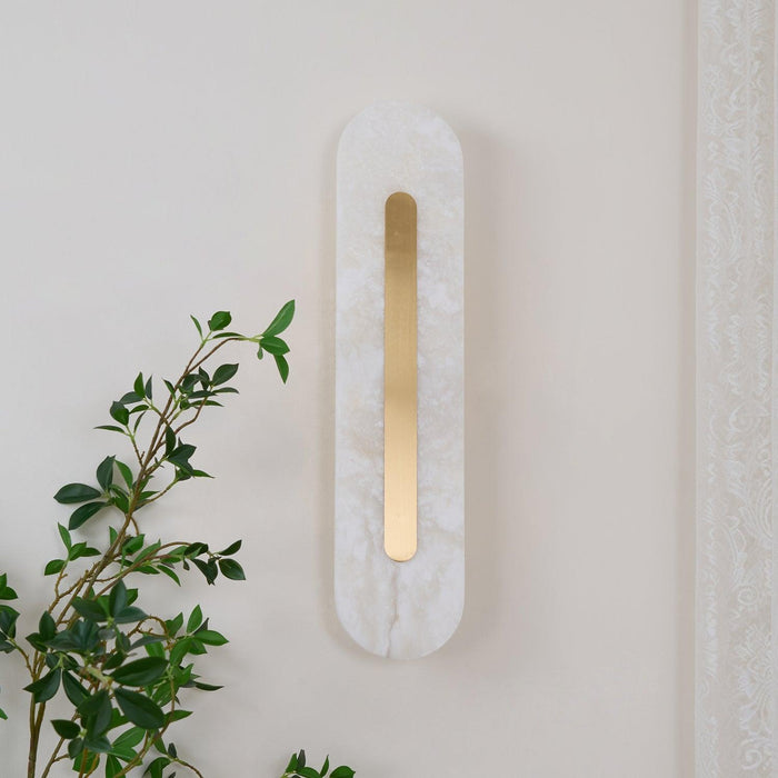 Alabaster Rounded Wall Light-DWHOME