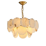 Alabaster Shell Brass Chandelier-DWHOME