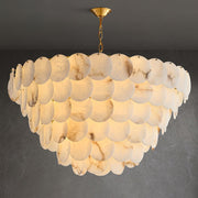 Alabaster Shell Brass Chandelier-DWHOME