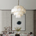 Alabaster Shell Brass Chandelier - DWHOME