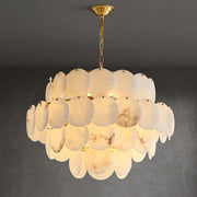 Alabaster Shell Brass Chandelier-DWHOME
