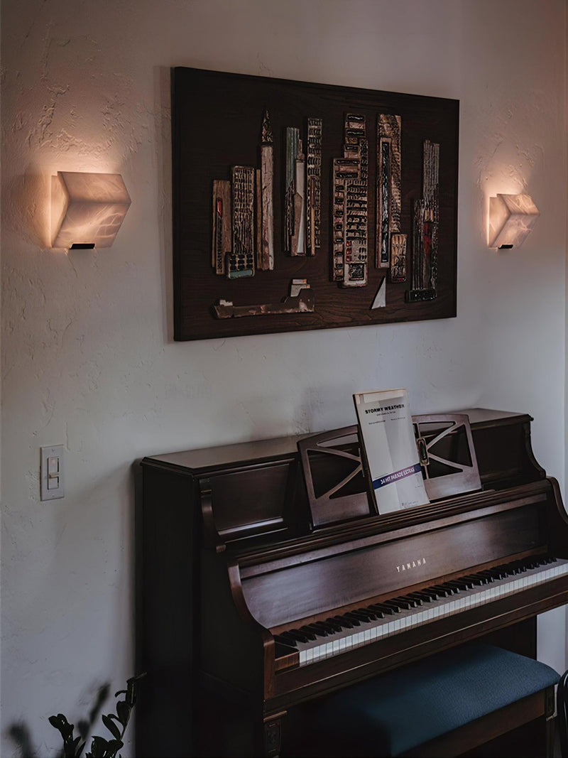Alabaster Staircase Wall Lamp-DWHOME