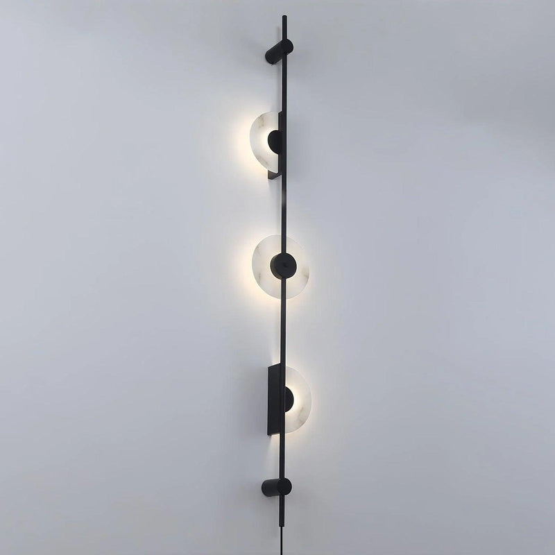 Alabaster Vertical Plug-in Wall Sconce-DWHOME