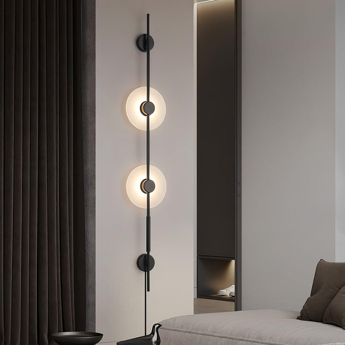 Alabaster Vertical Plug-in Wall Sconce-DWHOME