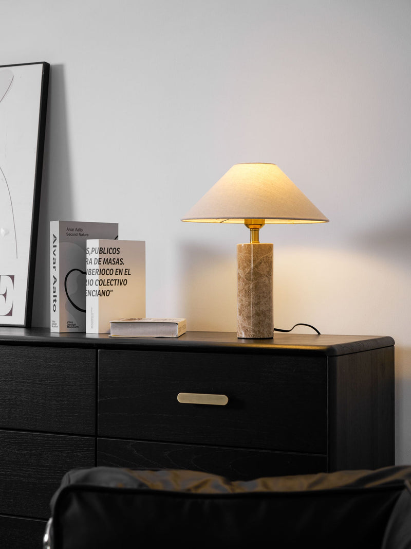 Alba Stone Table Lamp-DWHOME