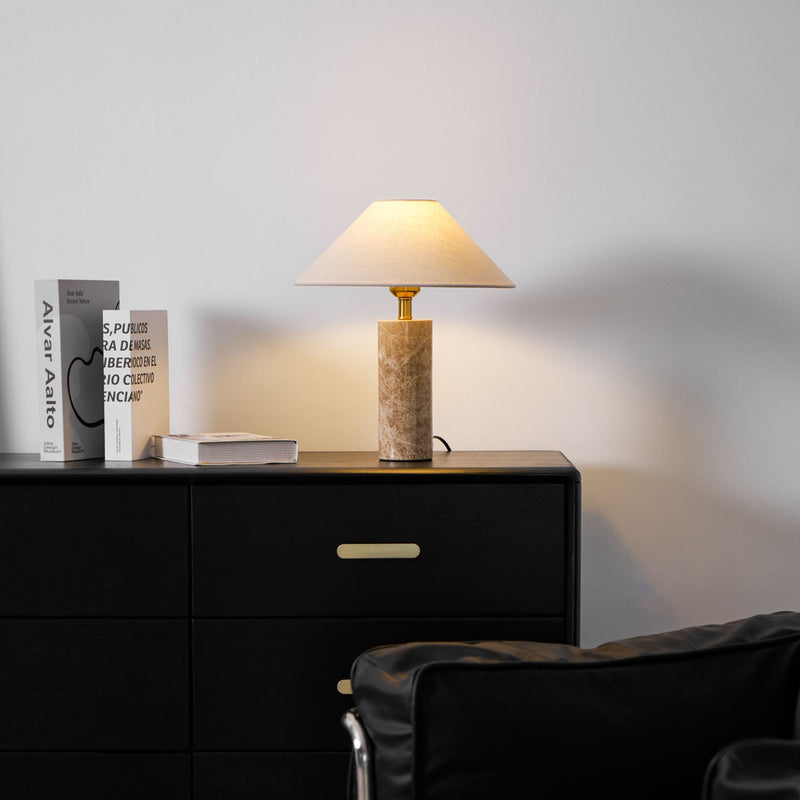 Alba Stone Table Lamp-DWHOME