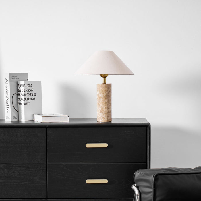 Alba Stone Table Lamp-DWHOME