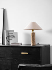 Alba Stone Table Lamp-DWHOME