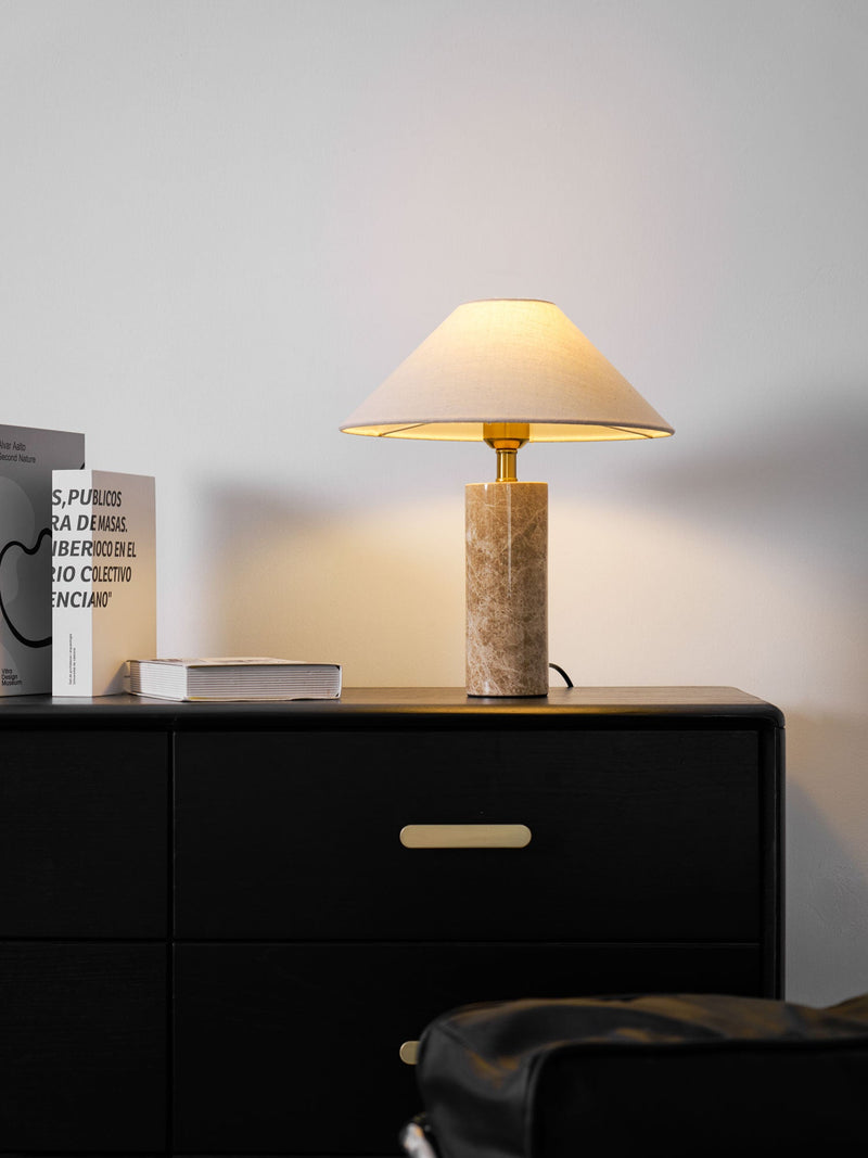 Alba Stone Table Lamp-DWHOME