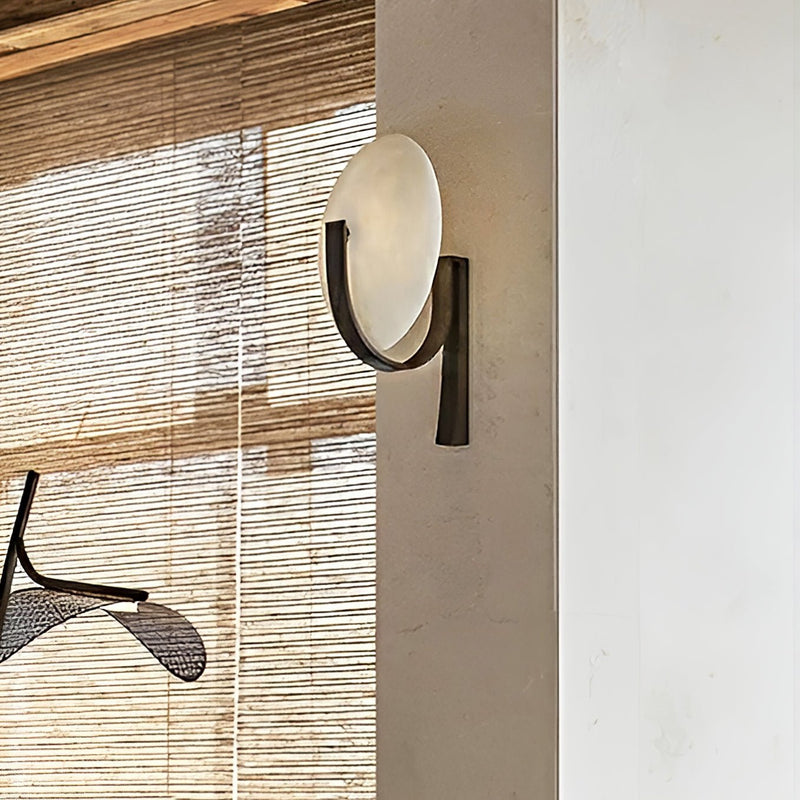 Alice Alabaster Plug-in Wall Lamp-DWHOME