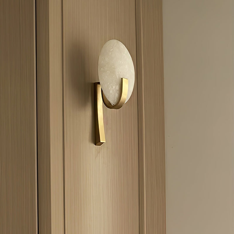 Alice Alabaster Plug-in Wall Lamp-DWHOME