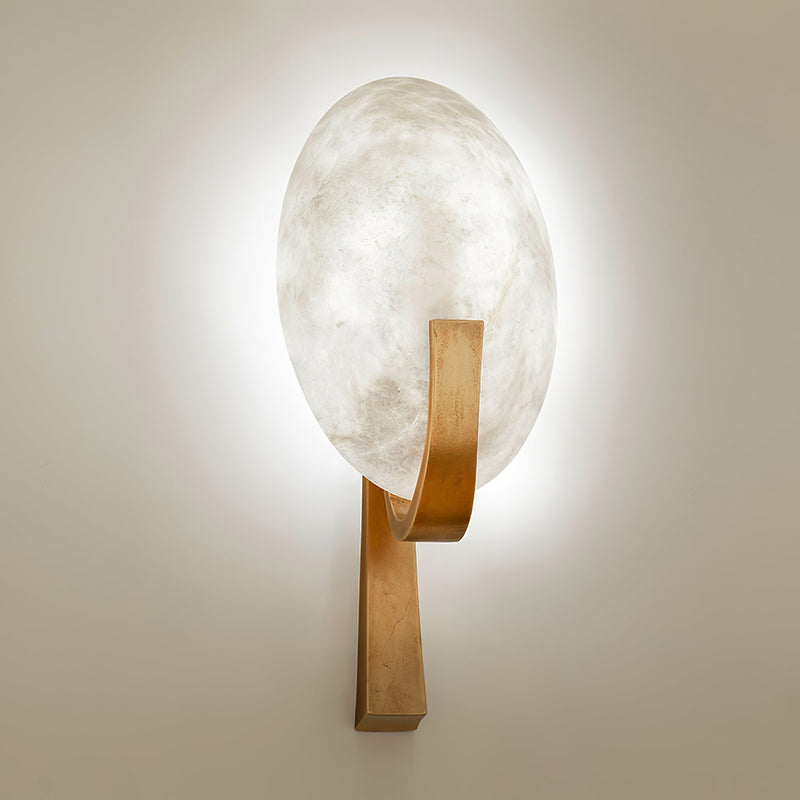 Alice Alabaster Plug-in Wall Lamp-DWHOME