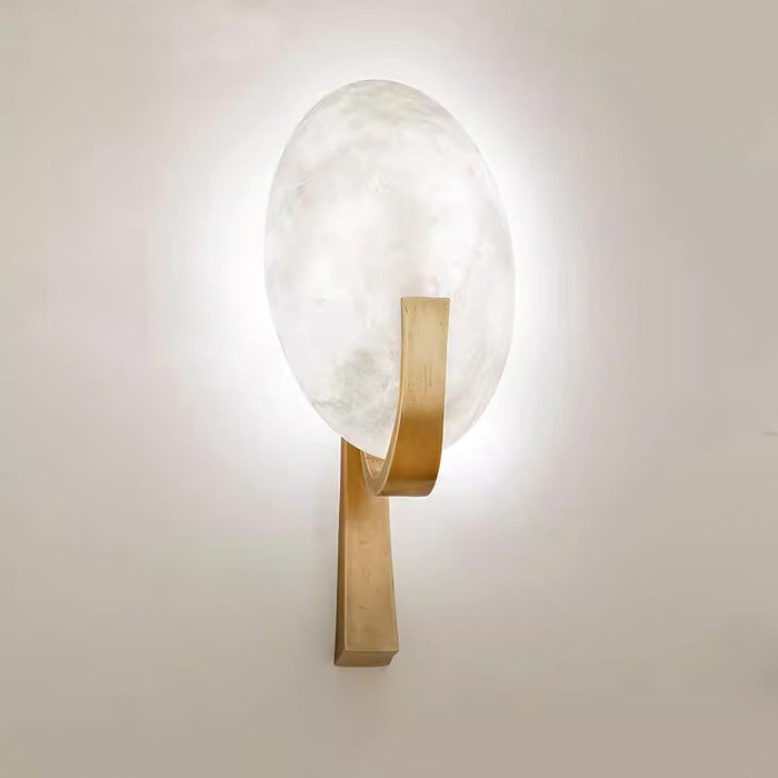 Alice Alabaster Plug-in Wall Lamp - DWHOME