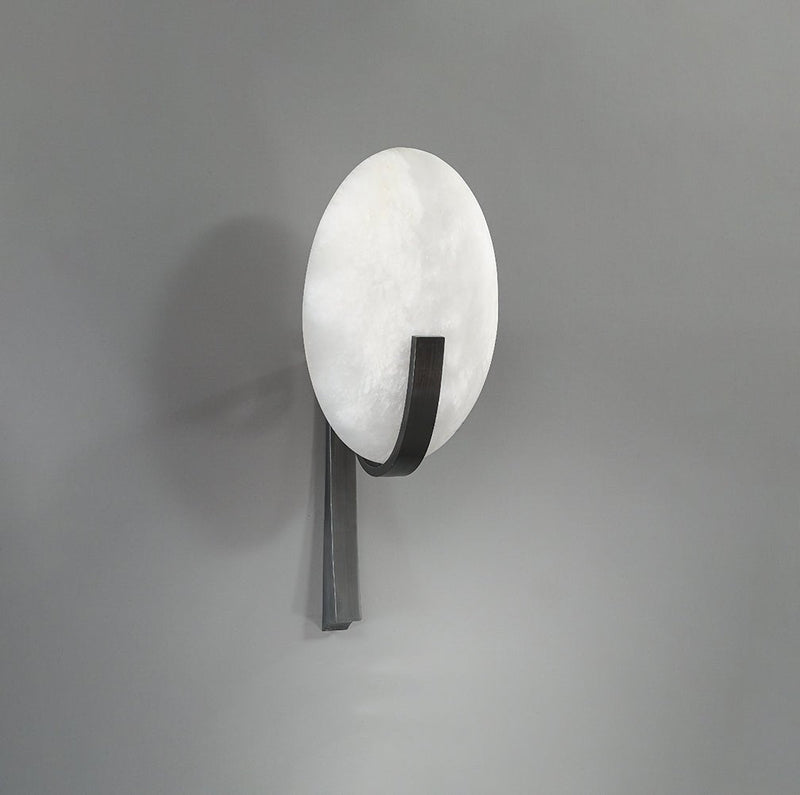 Alice Alabaster Plug-in Wall Lamp-DWHOME