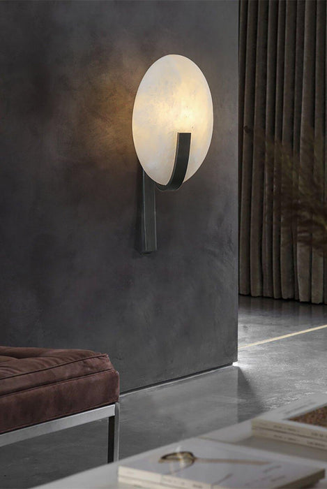 Alice Alabaster Plug-in Wall Lamp - DWHOME