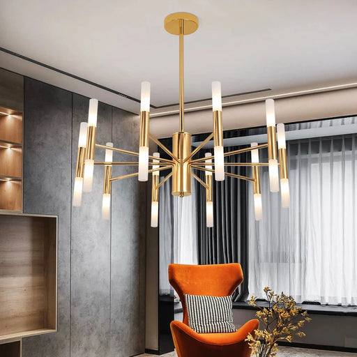 Alissa 20-Light Modern Golden Sputnik Chandelier.