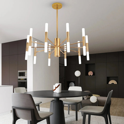 Alissa 20-Light Modern Golden Sputnik Chandelier.