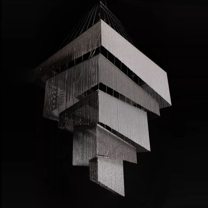 Aluminum Chain Tassel Chandelier-DWHOME