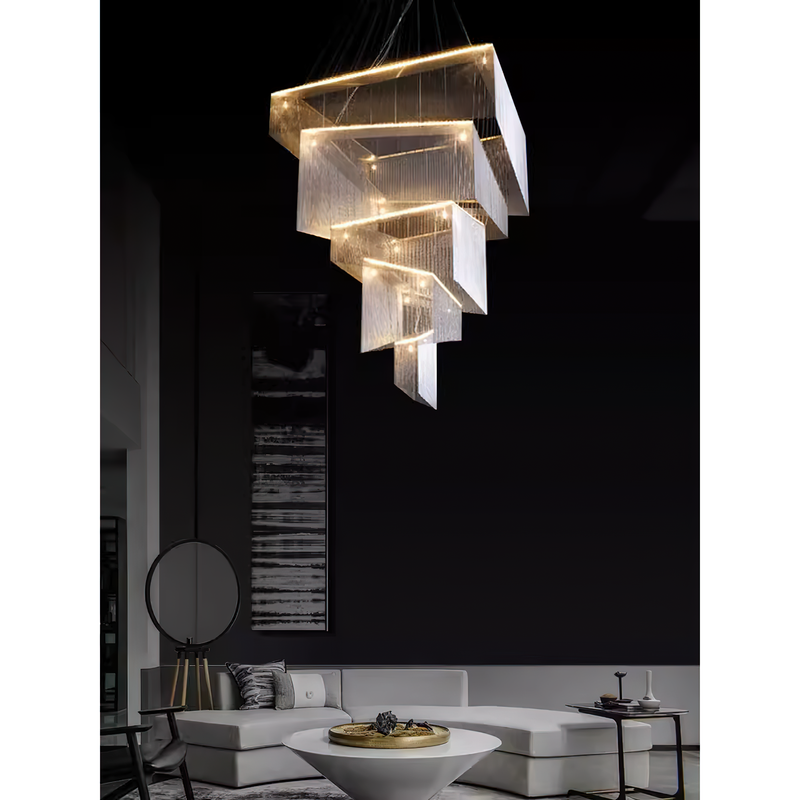 Aluminum Chain Tassel Chandelier-DWHOME
