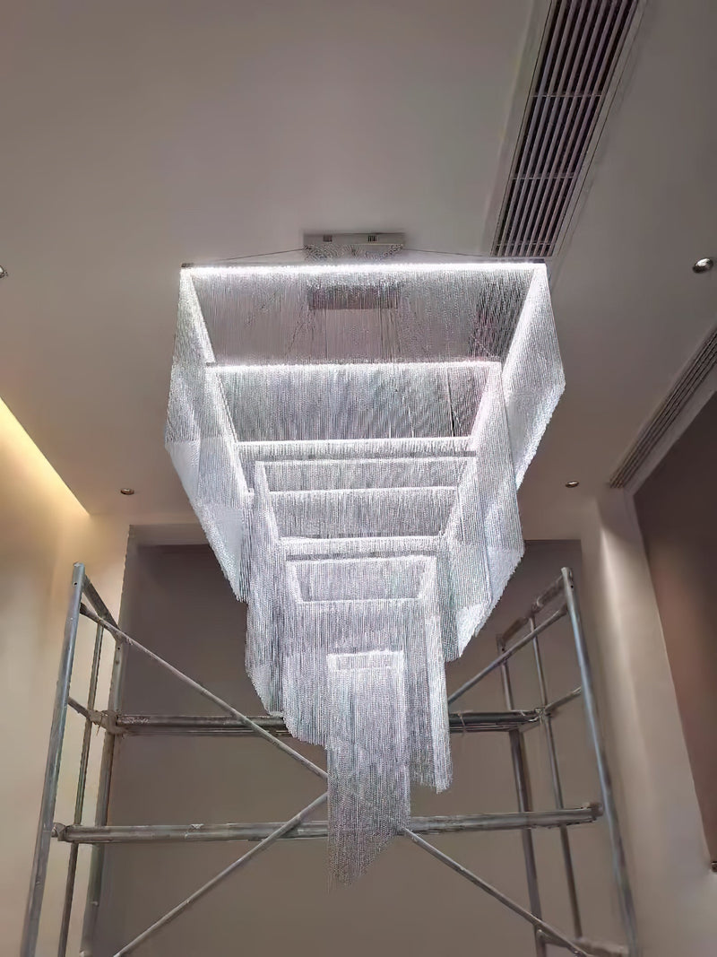 Aluminum Chain Tassel Chandelier-DWHOME