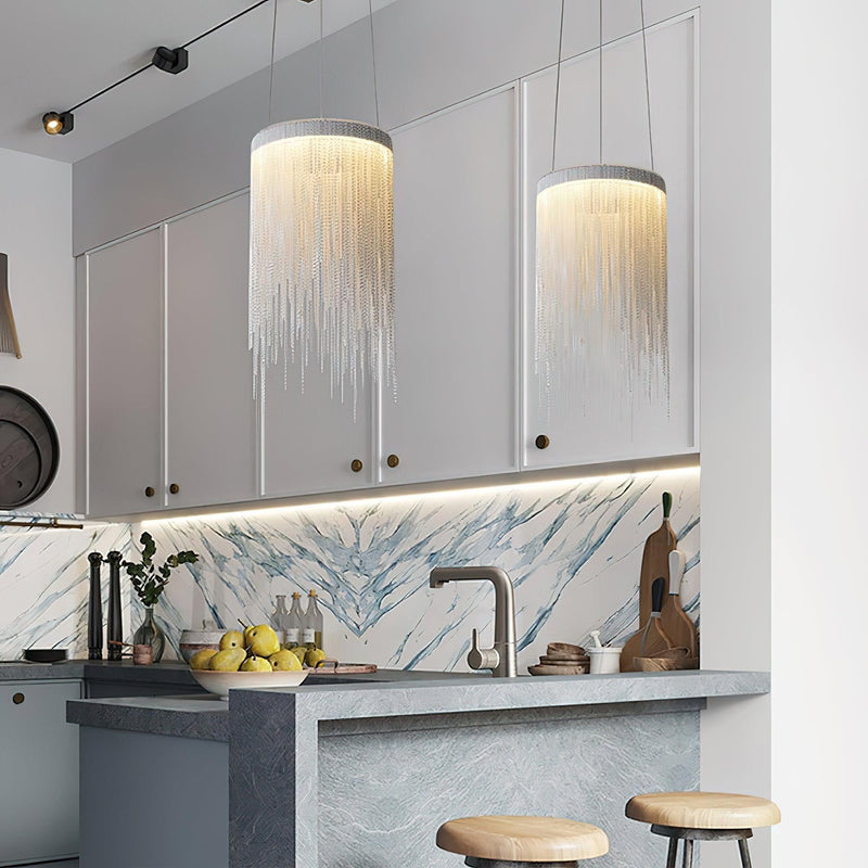 Aluminum Chain Tassel Pendant Light-DWHOME