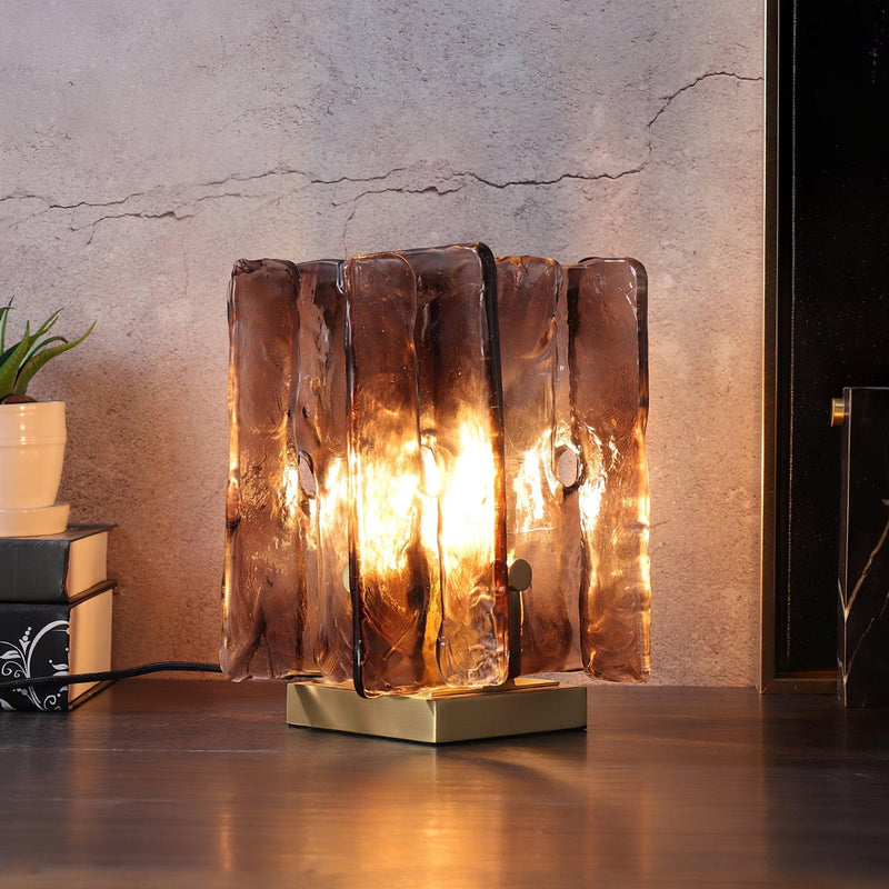 Amber Building Block Table Lamp-DWHOME