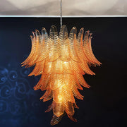 Chandelier Cascade Feuille d'Ambre - DWHOME
