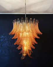 Chandelier Cascade Feuille d'Ambre - DWHOME