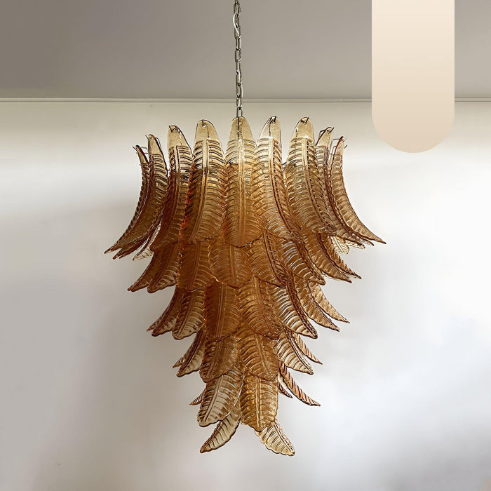 Amber Leaf Cascade Chandelier - DWHOME