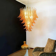 Chandelier Cascade Feuille d'Ambre - DWHOME