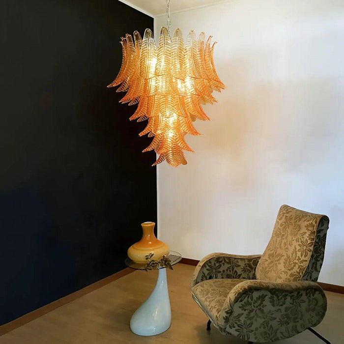 Amber Leaf Cascade Chandelier - DWHOME