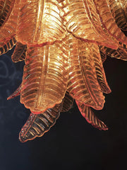 Chandelier Cascade Feuille d'Ambre - DWHOME