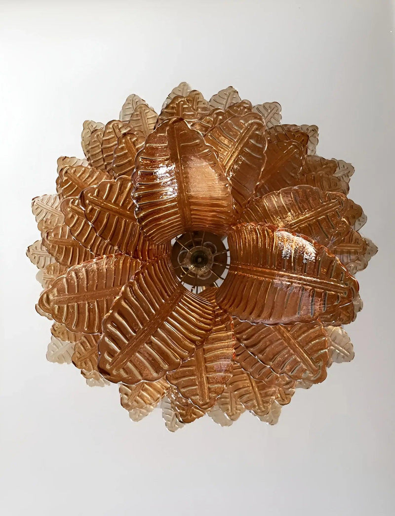Chandelier Cascade Feuille d'Ambre - DWHOME