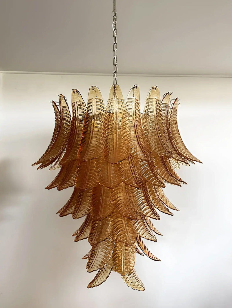 Chandelier Cascade Feuille d'Ambre - DWHOME
