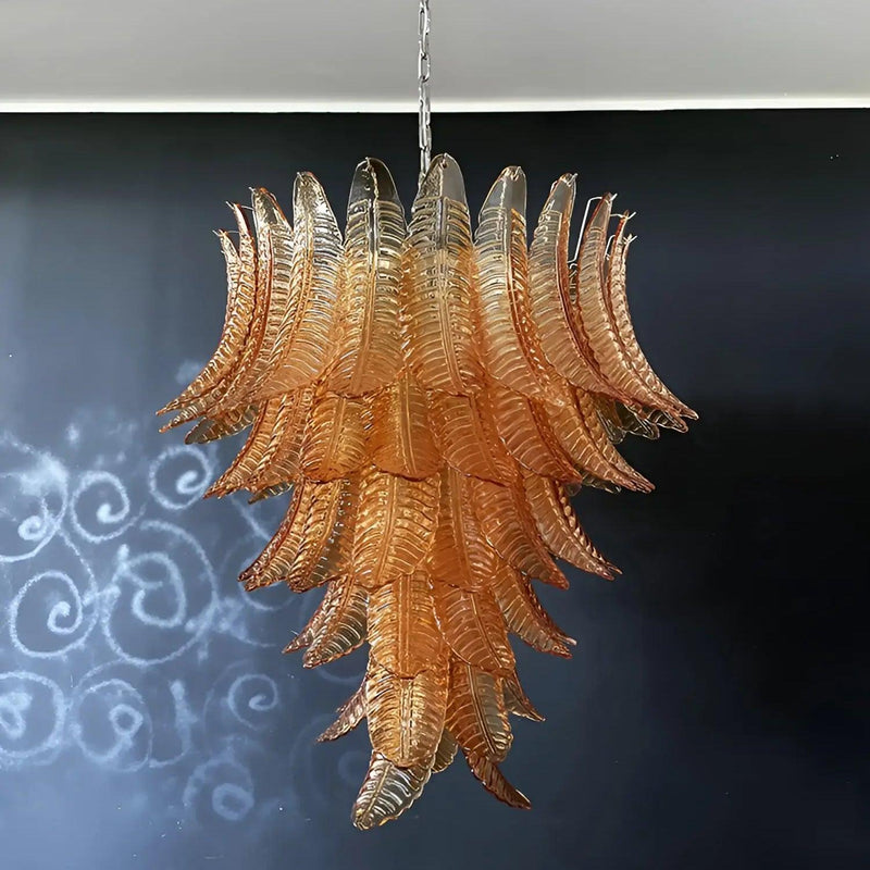 Chandelier Cascade Feuille d'Ambre - DWHOME