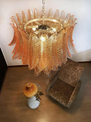 Chandelier Cascade Feuille d'Ambre - DWHOME