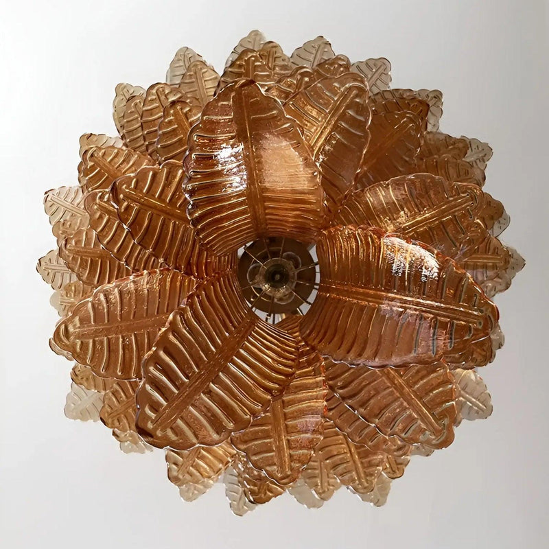 Chandelier Cascade Feuille d'Ambre - DWHOME
