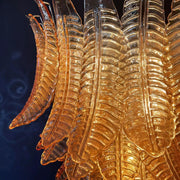 Chandelier Cascade Feuille d'Ambre - DWHOME