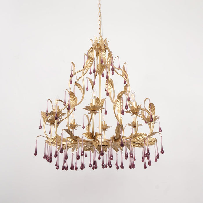 Amethyst Drops Crystal Chandelier - Vakkerlight