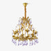 Amethyst Drops Glass Chandelier.