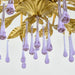 Amethyst Drops Glass Chandelier.