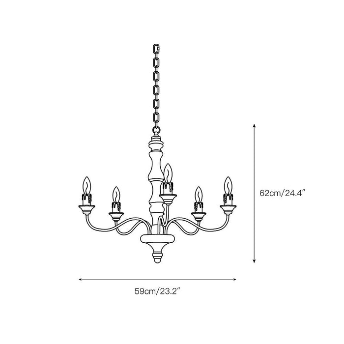 Andromeda 5-Light Chandelier-DWHOME